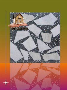 موزاییک طوسی با سنگ لاشه ازنا 40*40