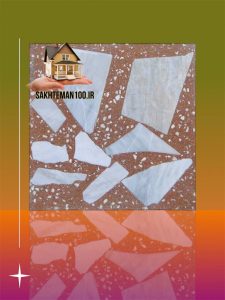 موزاییک قرمز با سنگ لاشه ازنا 40*40